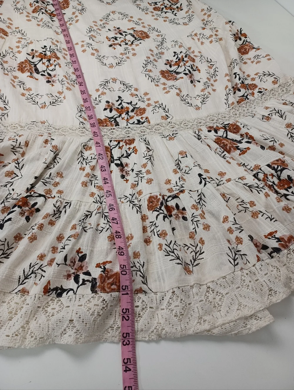 Free People All The Attitude Maxi Dress Size L Women Boho Cottagecore Floral - Picture 13 of 15